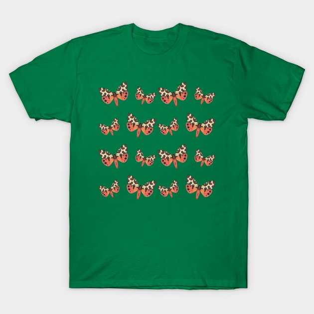 Garden tiger moth pattern T-Shirt by Bwiselizzy